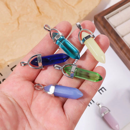 7Pcs Glass Horn Column Necklace Set – Elegant Gift Jewelry Set with Seven-Horn & Six-Horn Pendants
