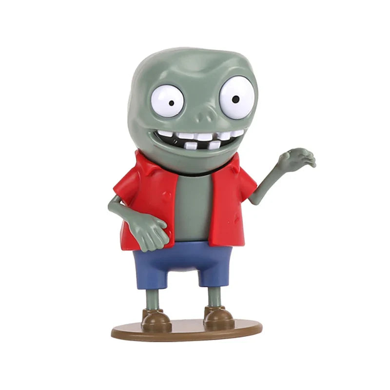 Plants vs Zombies Anime Action Figures – Peashooter & Pirate Zombie Model Set, Collectible Game Characters Kids Toy Gift Statue Figures