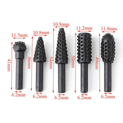 Woodworking Drill Bit Set - 1/4'' 5PCS Cutting Tools for Wood Carving, Carpentry, and Work | Wood Cutting Drill Bit Set