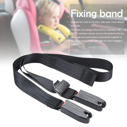 Universal 2-Point Seat Fixing Band: Adjustable Car Child Safety Seat Belt with Isofix/Latch Interface Connection Strap