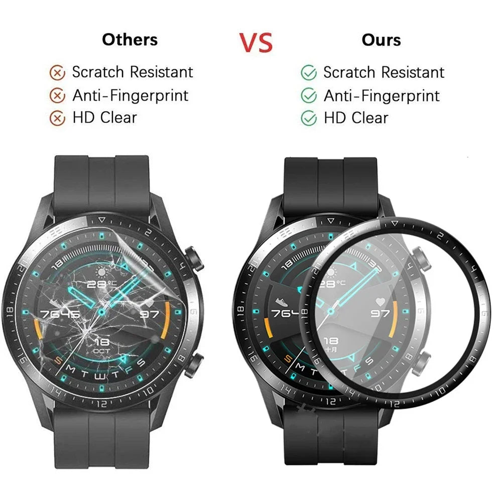 Soft Tempered Glass Screen Protector for Huawei Watch GT3 GT2 Pro GT2E, Watch Fit 2 – 42mm/46mm Protective Film, 1-5Pcs Pack