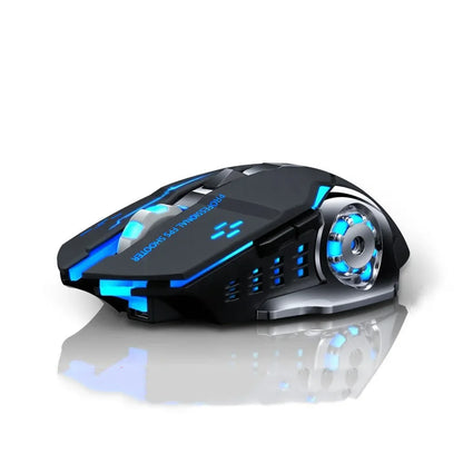 Rechargeable Wireless Gaming Mouse – Silent Bluetooth, USB, Mechanical E-Sports Backlight for PC Gamer