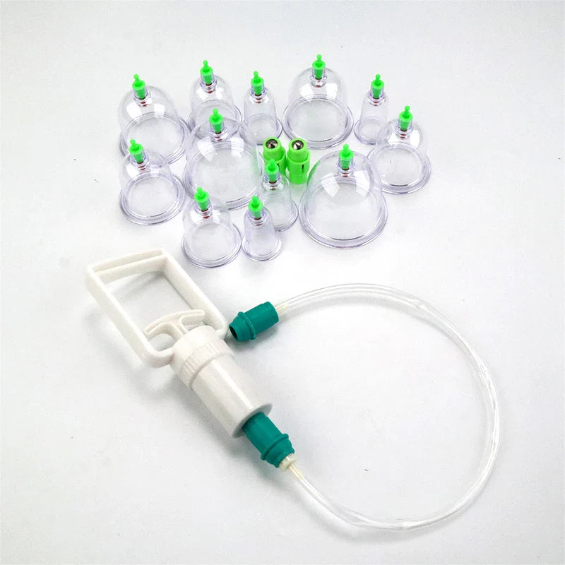 12/6 Pcs Jar Vacuum Cupping Set – Meridian Therapy & Acupuncture Suction Cups for Anti-Cellulite Body Massage