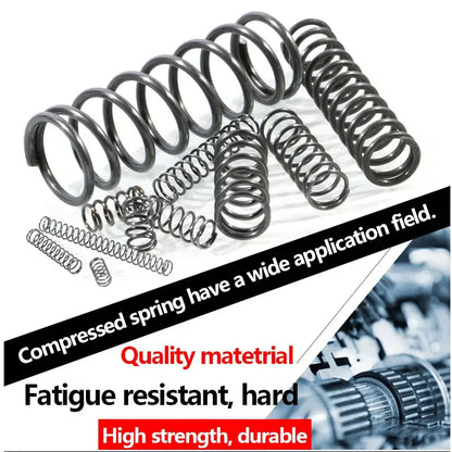 0.5mm/0.6mm/0.7mm Micro Compression Springs – Spring Steel Wire, 4–11mm OD & 5–50mm Length, Customizable