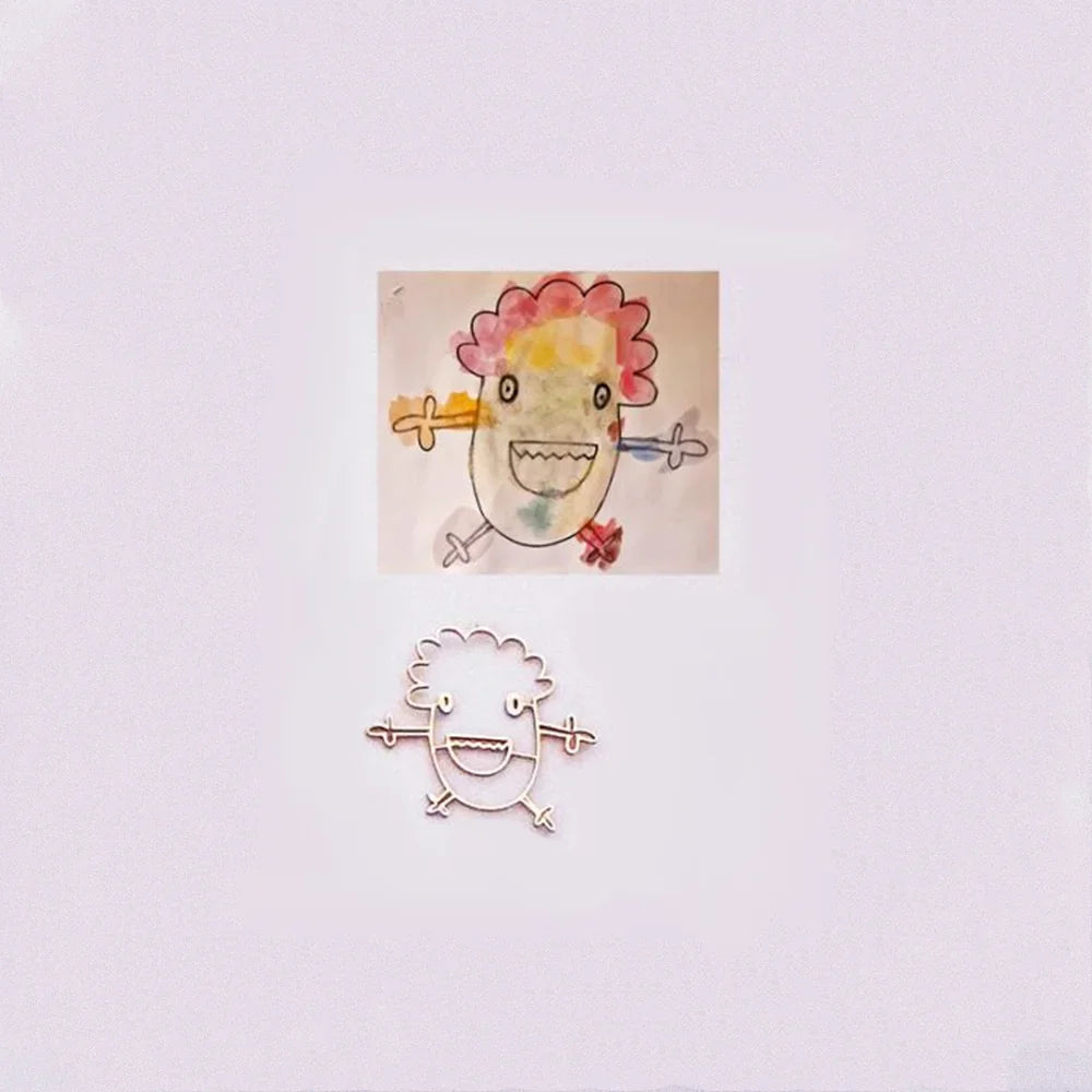 Personalized Children’s Drawing Keychain – Custom Kids Artwork Photo & Logo Car Keyring Gift