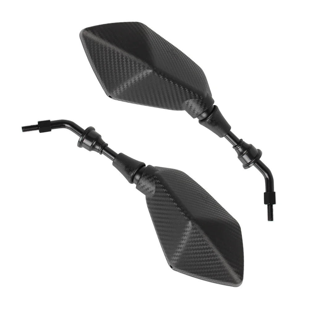 8mm / 10mm Convex Handlebar End Rearview Mirrors – Side Mirrors for Scooter, E-Bike, Motorcycle ( 1 Pair )