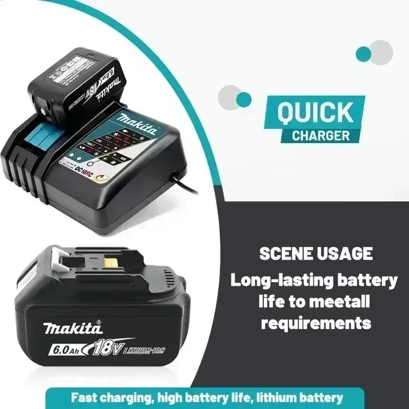Genuine Makita 6AH BL1860 18V Li-Ion Battery — Replacement for BL1850 & BL1840, Compatible with 18V Screwdrivers, BMS TPCELL