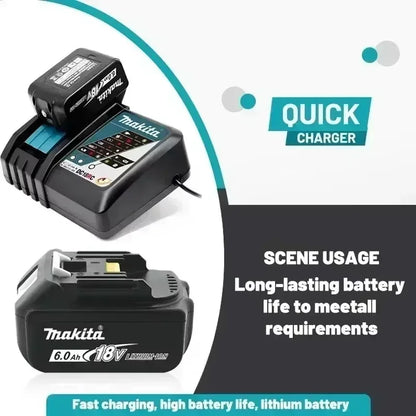 Genuine Makita 6AH BL1860 18V Li-Ion Battery — Replacement for BL1850 & BL1840, Compatible with 18V Screwdrivers, BMS TPCELL