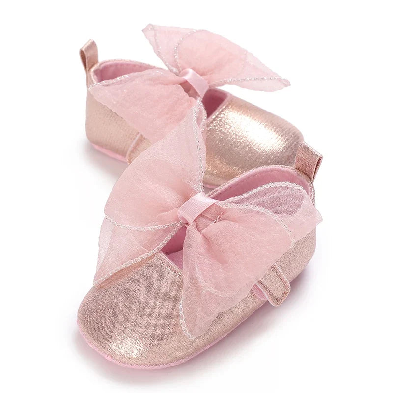 Infant Princess Pre-Walker Shoes - Bowknot Soft Sole Sandals for Baby Girls 0–1 Year