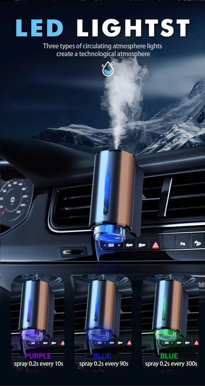 Smart Car Air Aromatherapy Diffuser – Adjustable Humidifier & Essential Oil Car Air Freshener