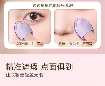 3/10PCS Mini Cosmetic Cushion Puffs – Professional Finger Puffs for Foundation & Concealer Makeup