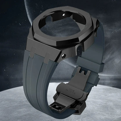 Gen4 Mod Kit for Casioak GA2100/2110 – Metal Bezel, Rubber Watch Case & Stainless Steel Strap