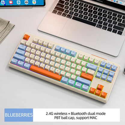 M87 Wireless 87-Key RGB Gaming Keyboard – Dual Mode Bluetooth with PBT Keycaps
