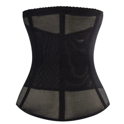 Colombian Mesh Embroidered Waist Trainer Corset Body Shaper for Women – Belly Control Shapewear