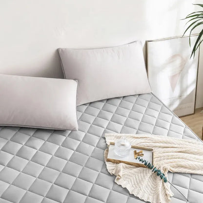 Ultrasonic Washable Mattress Protector — Elastic Band Cover Pad for Bed Protection
