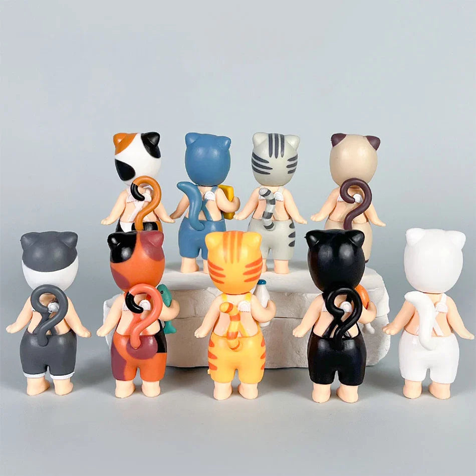 1/4/6/9PCS Random Sonny Angel Cat Blind Box - Cats Life Mini Action Figures & Ornaments, Perfect Christmas Gifts for Kids Fans