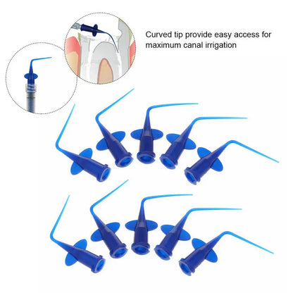 10PCS Disposable Rinse Tips – Flexible Dental Syringe Tips for Teeth Whitening & Endodontic Use