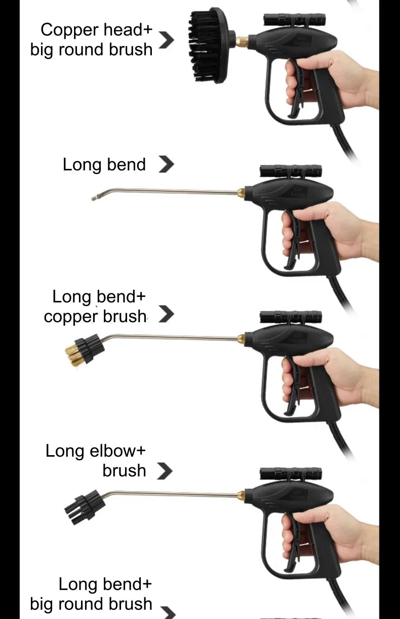 2600W 220V High-Temperature Steam Cleaner - Portable Sterilization Pressure Washer for Home, Car, Kitchen & AC