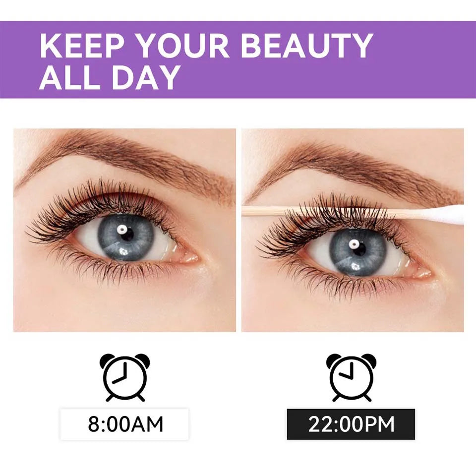 Red Wine Brown 5D Mascara — 3D Curling, Waterproof, Non-Smudge, Fast-Dry Eyelash Extension Makeup