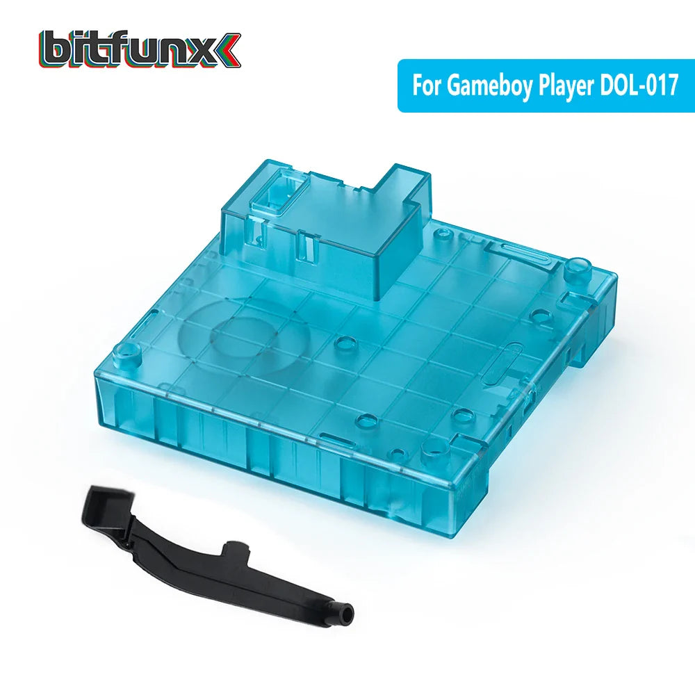 Bitfunx Ice Blue Transparent Replacement Shell for GameCube – Protective Case for NGC GC DOL-001/DOL-101 Console