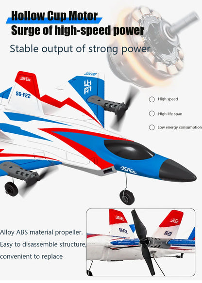 RC F22 Stunt Plane — 2.4G Remote Control 3D Glider Airplane EPP Foam Toy for Kids