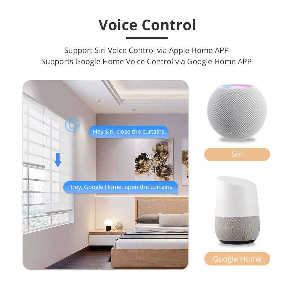 Zemismart Matter Smart Roller Shade Blinds – Motor with Built-in Battery, 38mm Tube, Compatible with HomeKit, Google Home, SmartThings App