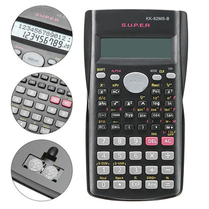 240-Function Scientific Calculator – 2-Line Display Portable Student Math Calculator for Teaching, Exams & School Use
