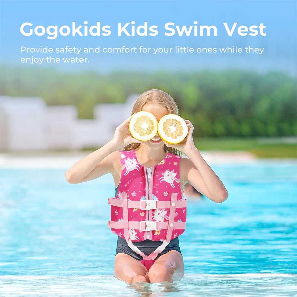 Gogokids Kids Life Jacket – Neoprene Float Vest for Toddlers, Swim Training & Buoyancy Swimwear