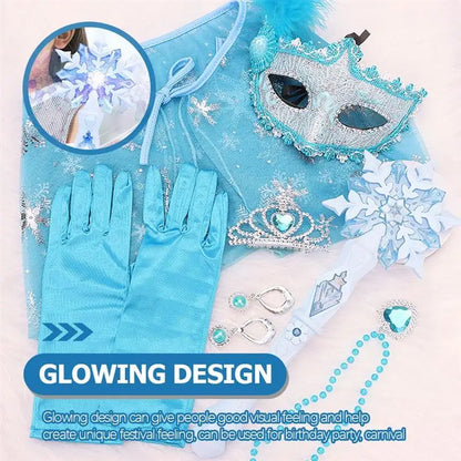 Princess Wands LED Christmas Light Toys - Snowflake LED Wand for Girls, Frozen Snow Filler Decor
