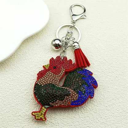 Ladybug Crystal Keychain - Tassel Bag Charm & Decorative Key Ring for Women & Men