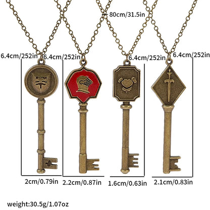 Resident Evil Style Pendant Necklace Set - 4 Piece Vintage Collectible Fan Gift Jewelry