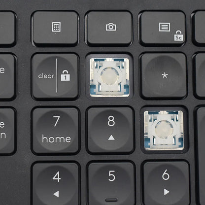 Logitech MX Keys & Craft Keyboard Replacement Keycaps with Scissor Clip Hinges – Grey/Black Key Repair Parts Set
