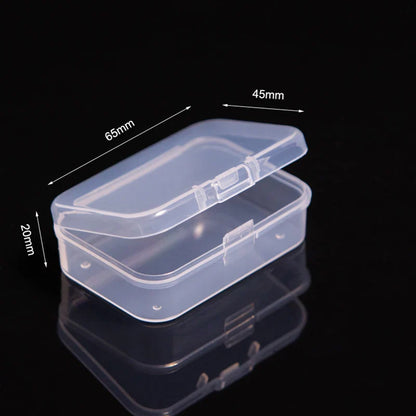 Mini Rectangular Plastic Storage Box – Translucent, Dustproof Jewelry & Small Item Container