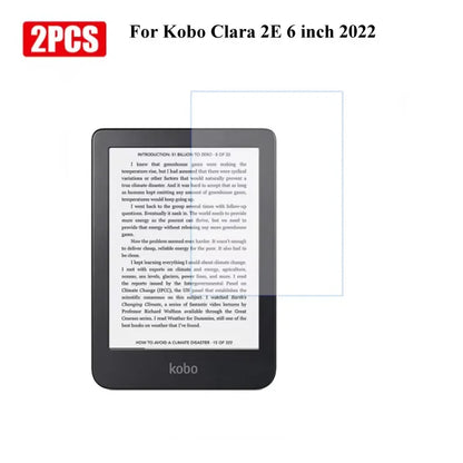 2PCS Tempered Glass Screen Protector for Kobo Libra 2, Clara Colour, Clara 2E (6.0"), Elipsa 2E (10.3") – Clear Protective Film