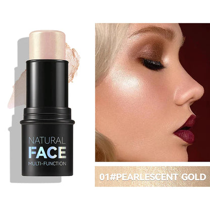 Face Pearl Stone Highlighter Stick – Long-Lasting Contour & Brightening Cheek Illuminator Makeup