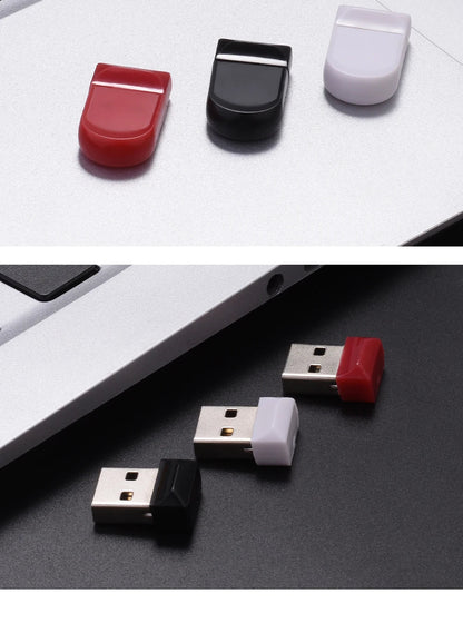 Black Mini USB 2.0 Pen Drive – High-Speed 64GB & 128GB Oval Flash Memory Stick with Keychain, Ideal Business Gift