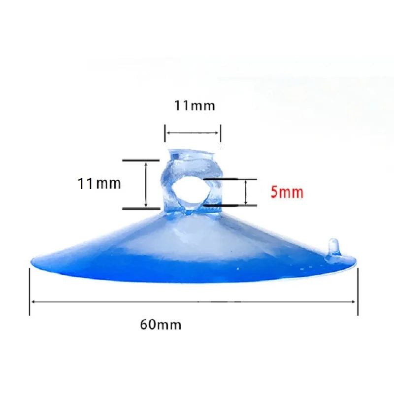 10-Pack Perforated Suction Cups (30/40/50/60mm) — Clear PVC Sucker Pads for Glass Windows, Car & Wedding Decor