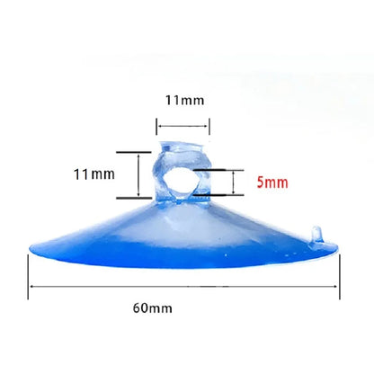 10-Pack Perforated Suction Cups (30/40/50/60mm) — Clear PVC Sucker Pads for Glass Windows, Car & Wedding Decor