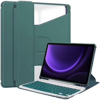 Smart Cover for Lenovo Tab M11 TB-330FU/331FC & Xiaoxin Pad 2024 11" Case with Wireless Keyboard, Pencil Holder & Stand