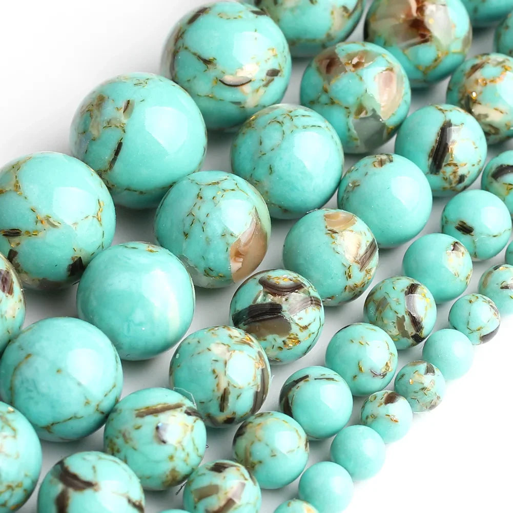 Natural Flame Stone Beads - Yooperlite & Fire Sodalite Loose Spacer Beads for DIY Bracelets and Necklaces