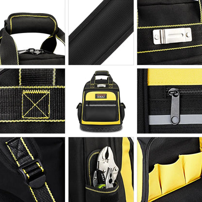 AIRAJ Waterproof Tool Backpack – Heavy Duty Organizer Bag for Electricians & Plumbers