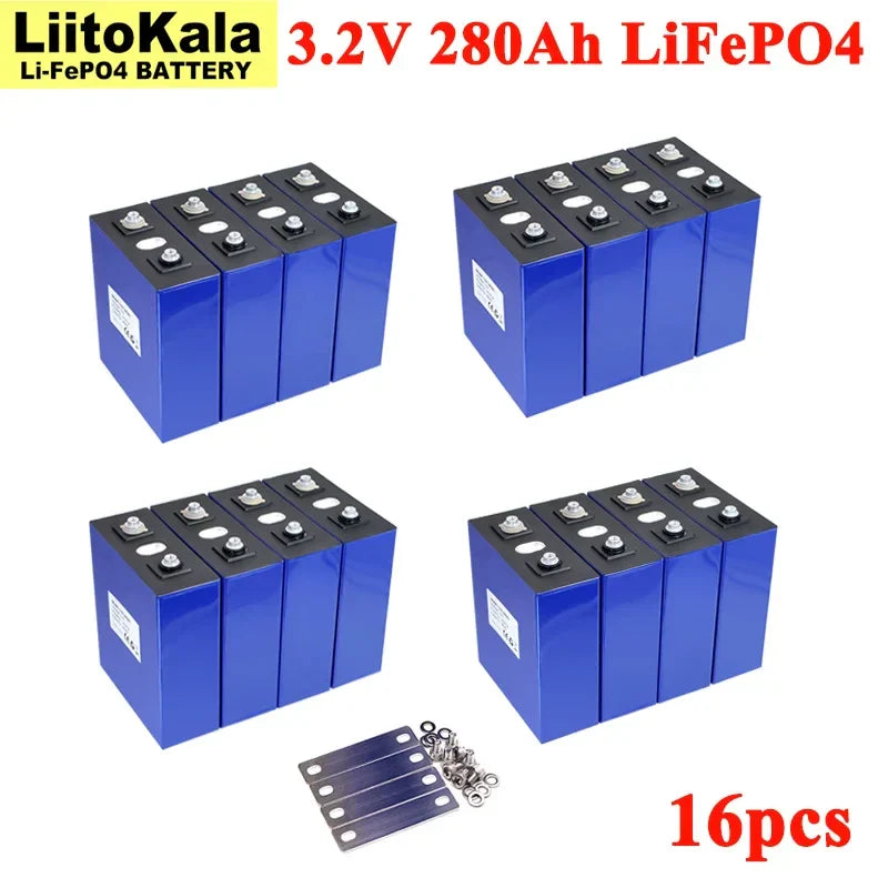Grade A 3.2V 280Ah LiFePO4 Battery — Lithium Iron Phosphate for 12V/24V E-Scooter, RV & Solar Energy Storage