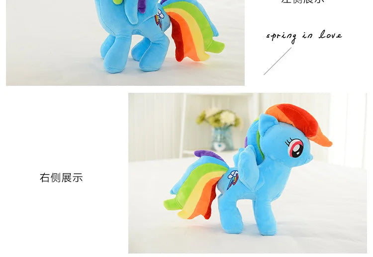20cm My Little Pony Plush Toy – Twilight Sparkle, Rainbow Dash, Applejack, Rarity, Fluttershy & Pinkie Pie Soft Filled Doll Gift