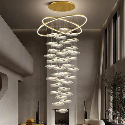 Nordic Stair Chandelier Pendant Light – Modern Ceiling Lighting for Living Room, Bedroom & Dining Room Home Interior Decoration Fixture