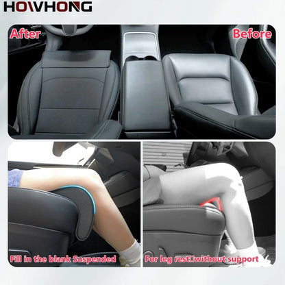 Tesla Model 3/Y Juniper Car Seat Leg Support Extension – Memory Foam Cushion Seat Extender Interior Accessory
