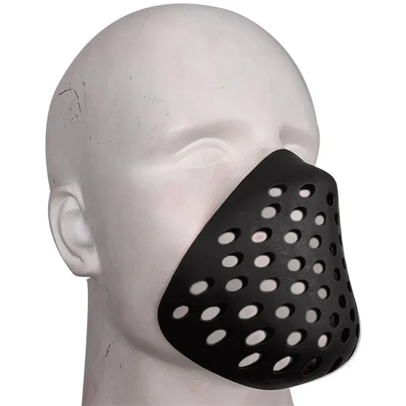 Spider Black Half-Face Mask — Silica Gel Cosplay Prop for Halloween & Costume Mouth Cover