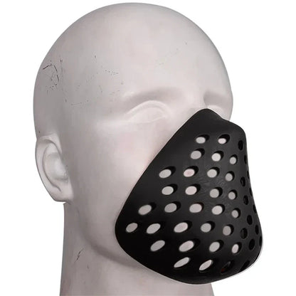 Spider Black Half-Face Mask — Silica Gel Cosplay Prop for Halloween & Costume Mouth Cover