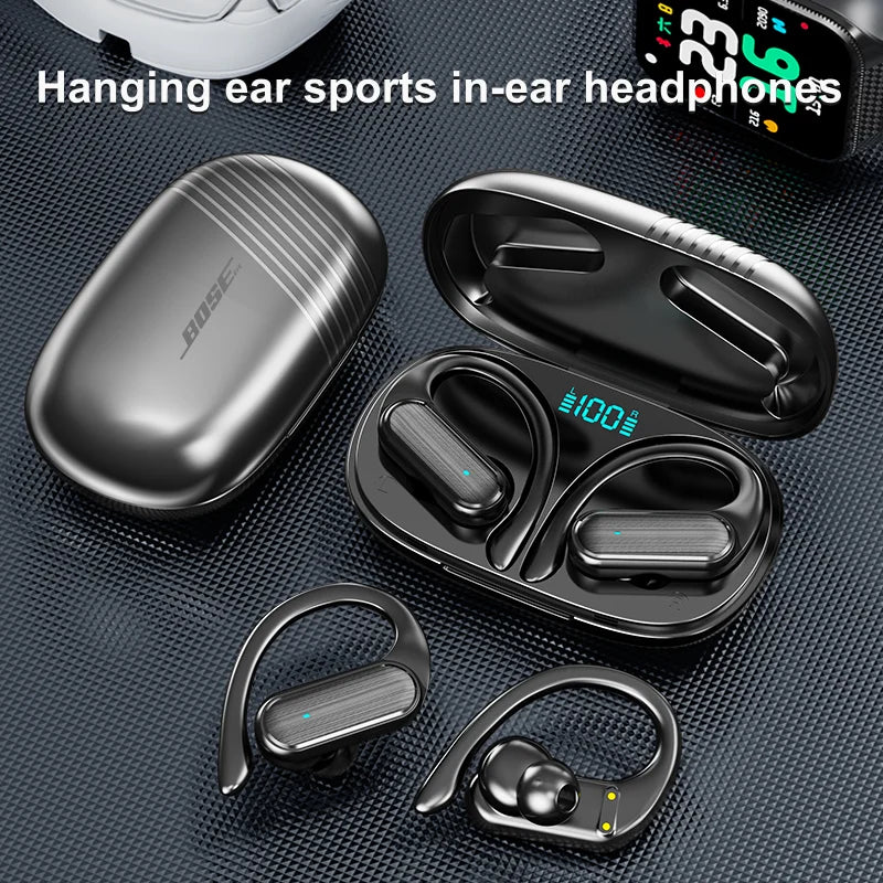Bosebye A520 Bluetooth 5.3 TWS Earphones - HiFi Stereo, Waterproof Wireless Sports Earbuds with Mic and Touch Control
