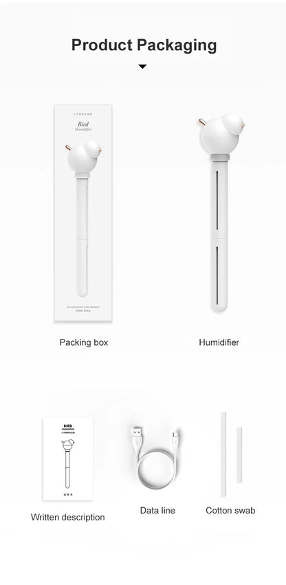 USB Portable Air Humidifier with LED – Silent Aroma Diffuser & Mist Maker for Car, Home, Office, Detachable Design