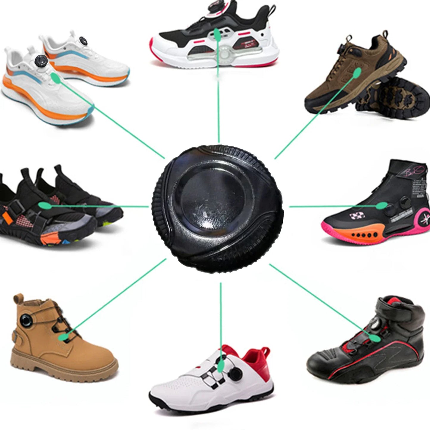 2024 New Automatic No-Tie Sneaker Laces – Swivel Buckle Shoelaces for Adults & Kids, Easy Shoe Accessories